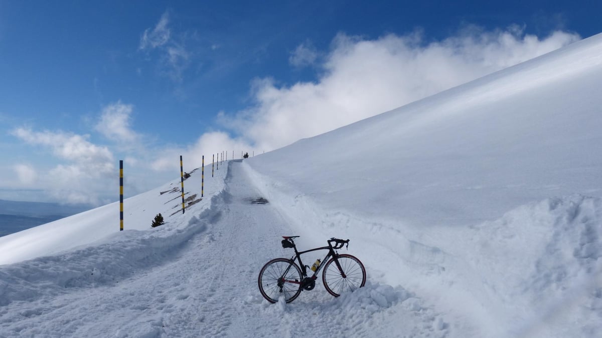 Pied à terre ...neige ! (Ventoux à vélo !)