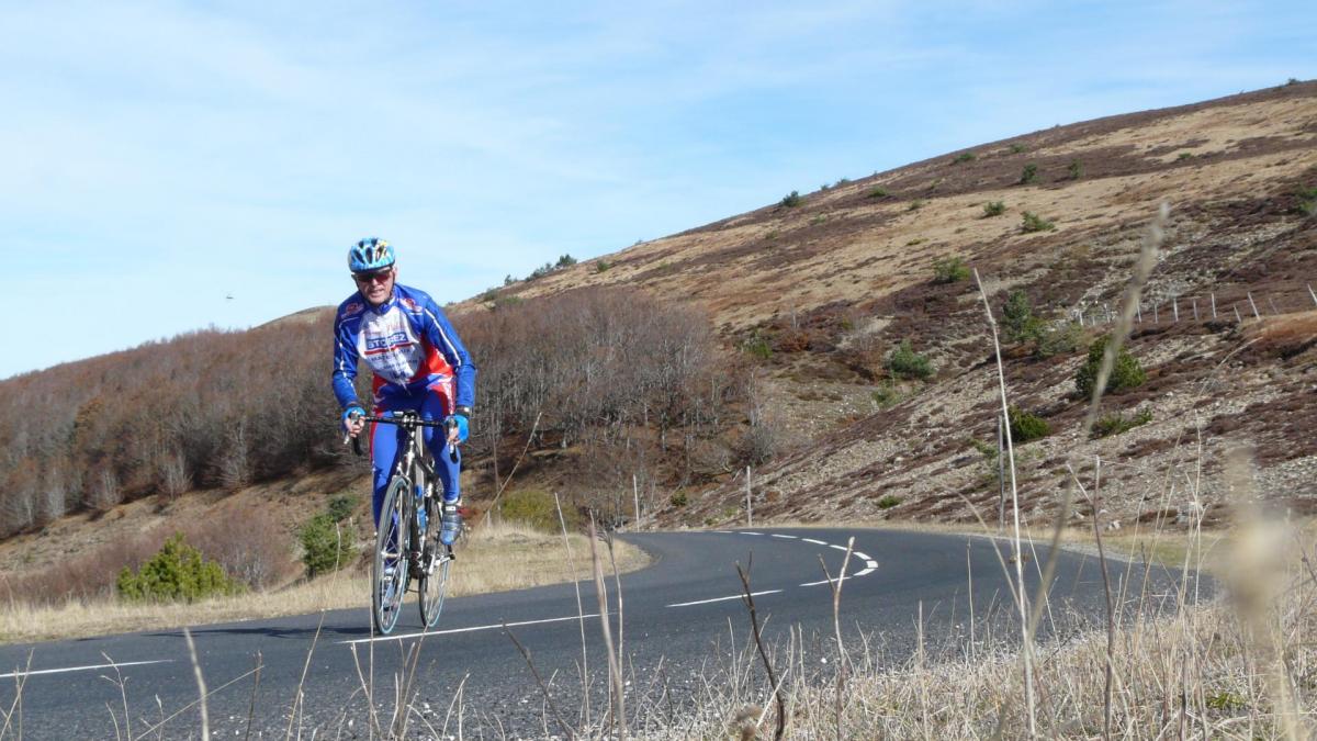 Montée à velo du Mont Aigoual     Meyrueis   Lozère