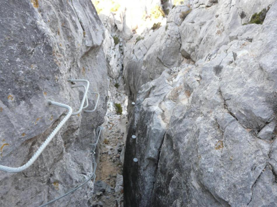 le canyon peu avant le sommet (via de St paul de fenouillet)