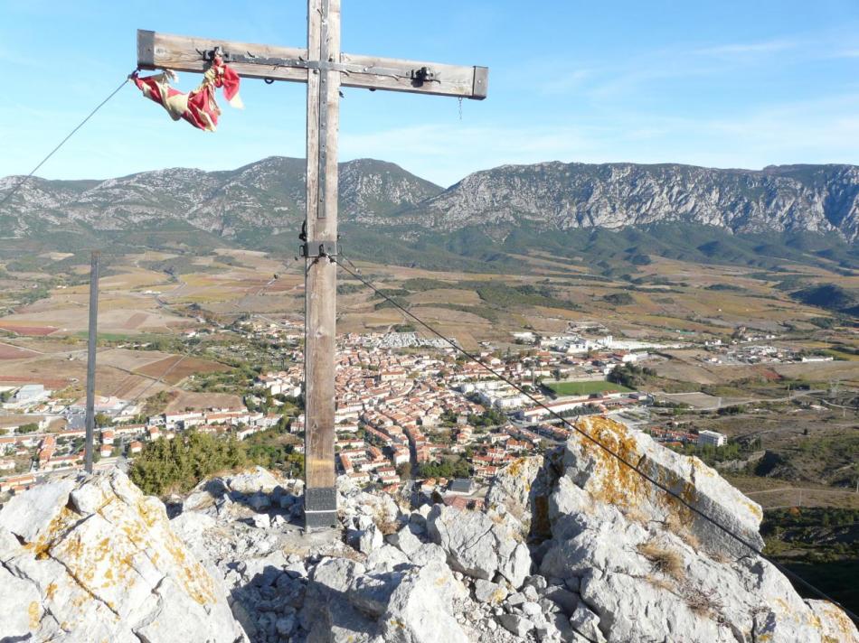 le sommet de la via ferrata la panoramique à St Paul de fenouillet