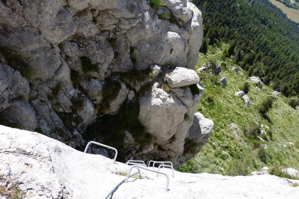 La sortie de la via ferrata de céüze