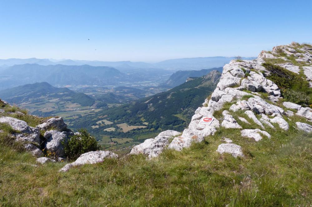 La sortie de la via ferrata sur la montagne de Céüze