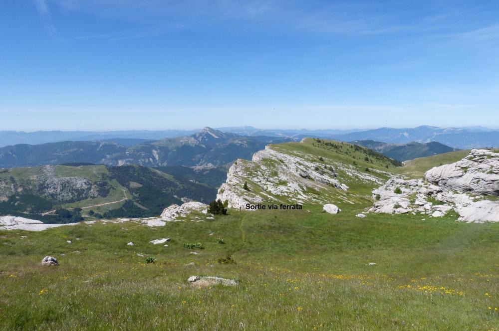 La sortie de la via ferrata de céüze