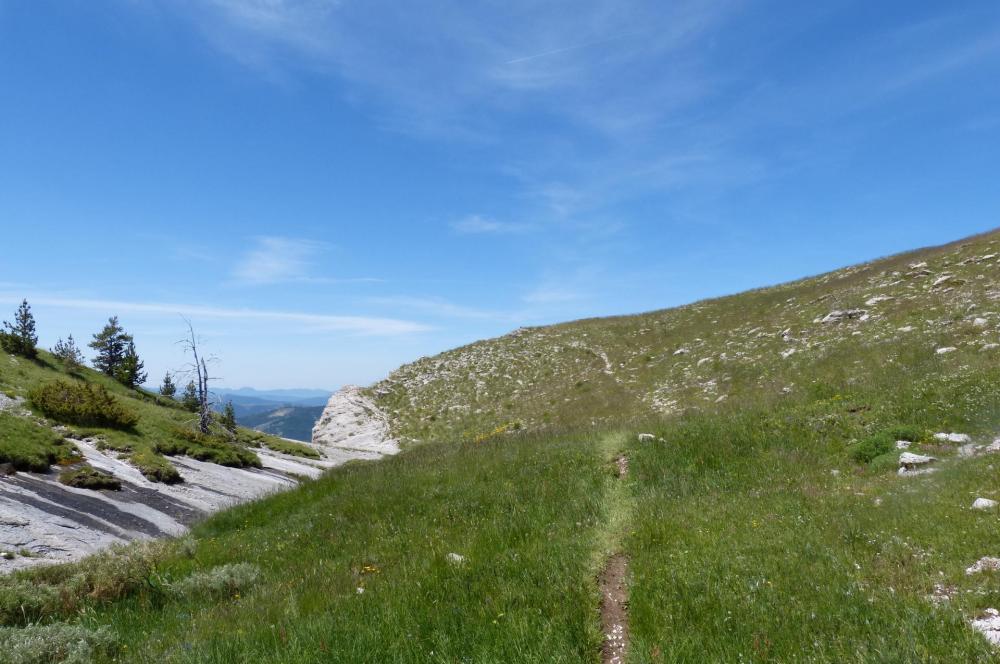 fin du vallon d''Aiguebelle, on retrouve la falaise !