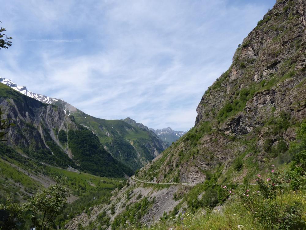 Descente du Gioberney, on se rend bien compte de la pente !