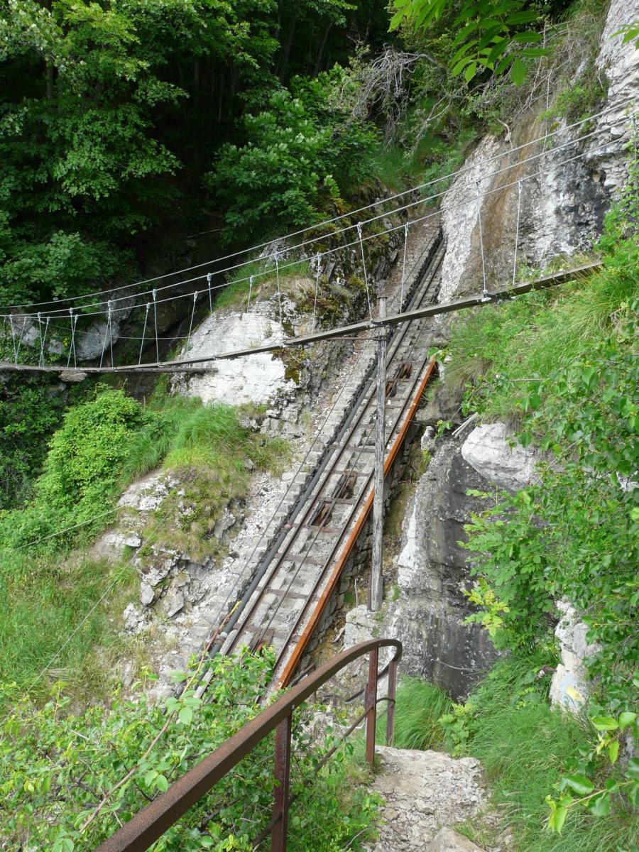 Sortie  possible de la vire des Lavandière ou entrée pour le chemin de ronde à partir du funiculaire