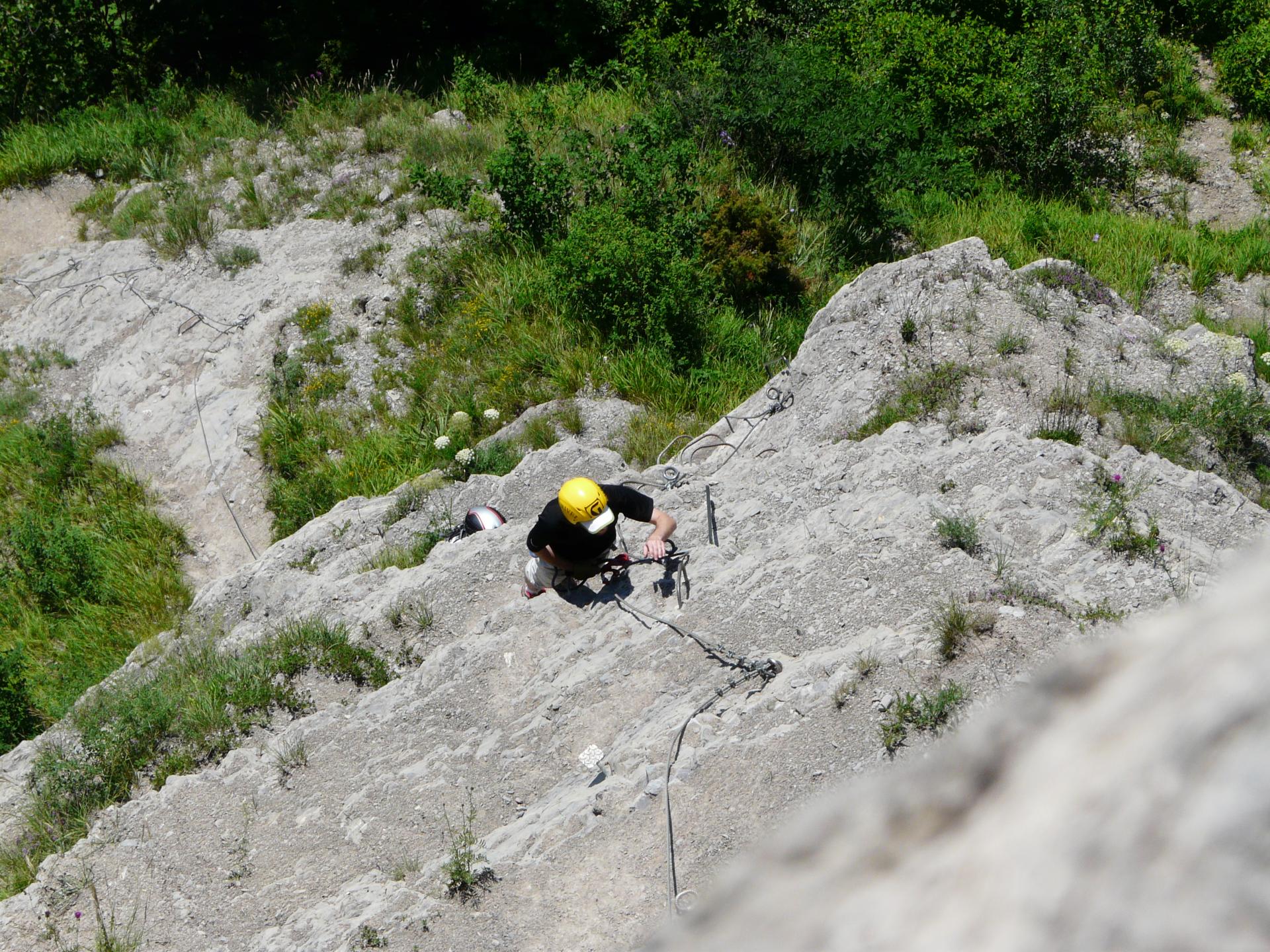 Ferratistes rencontrés dans le départ de la via ferrata de st Hilaire de touvet