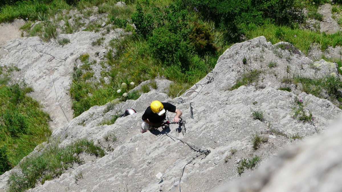 Ferratistes rencontrés dans le départ de la via ferrata de st Hilaire de touvet