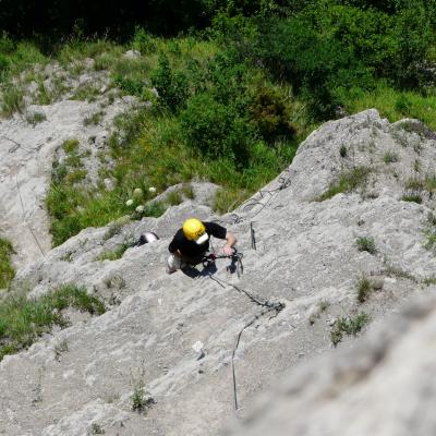 Ferratistes rencontrés dans le départ de la via ferrata de st Hilaire de touvet