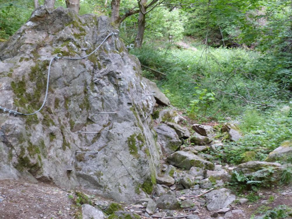 Le petit practice d'initiation à la via ferrata juste à côté du départ de la via des pillots