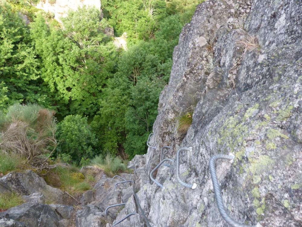 Via enfant de Planfoy -  En haut de la première verticale