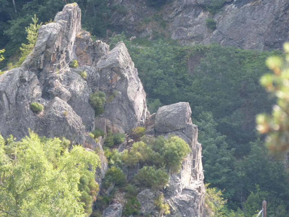 Via enfant de Planfoy - le haut de la via vue depuis le départ de la via adulte