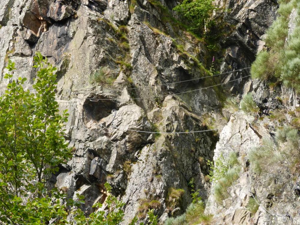 pont de singe après la grande passerelle et précédant la montée du pilier