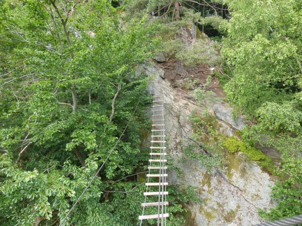 la passerelle finale à la via adulte de Planfoy