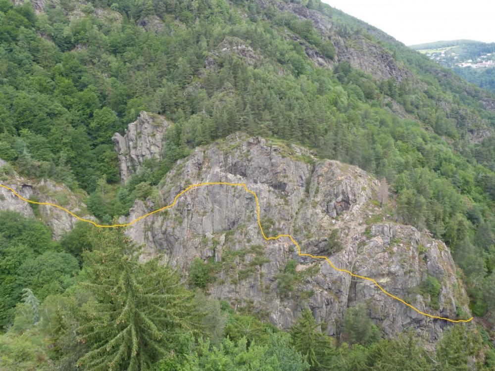 Vue générale du parcours accompli jusque là à la via adulte de Planfoy