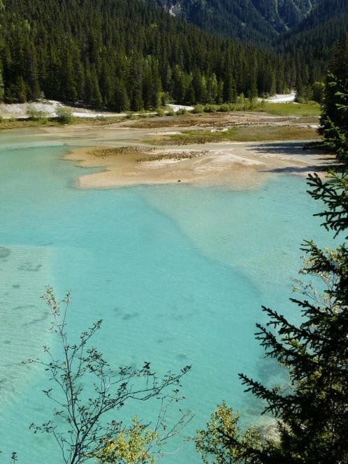 vue sur le lac de la Rosière au retour