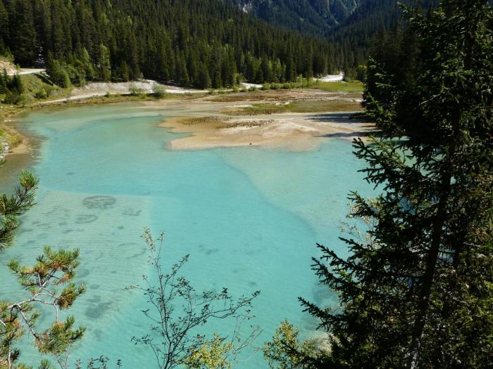 vue sur le lac de la Rosière au retour