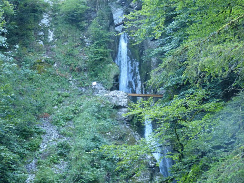 la via ferrata de la cascade des Nants à Bellevaux