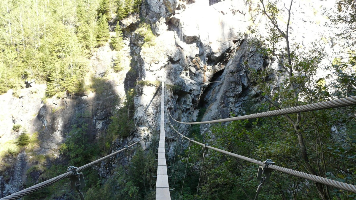 la grande passerelle du lac de la Rosière