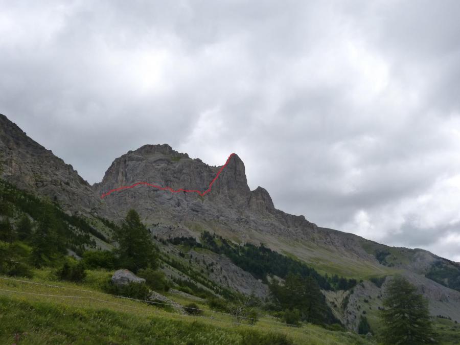 Itineraire de la via ferrata de l' aiguillette du Lauzet