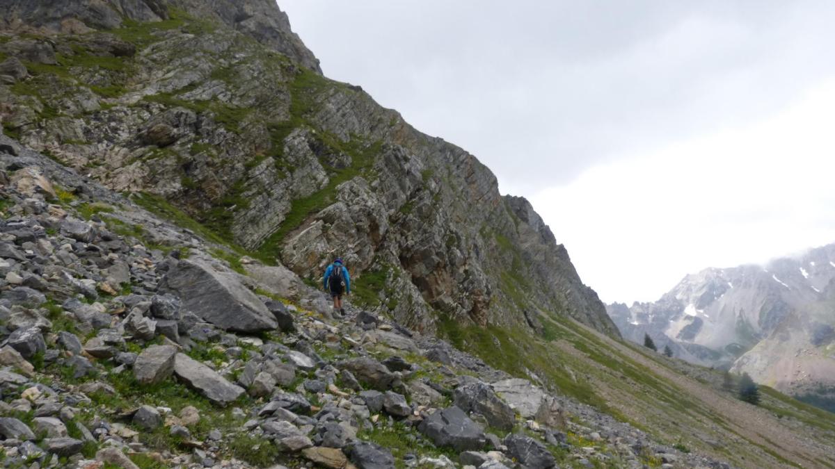 Avec mon compagnon de via du jour, approche du départ de la via ferrata du lauzet