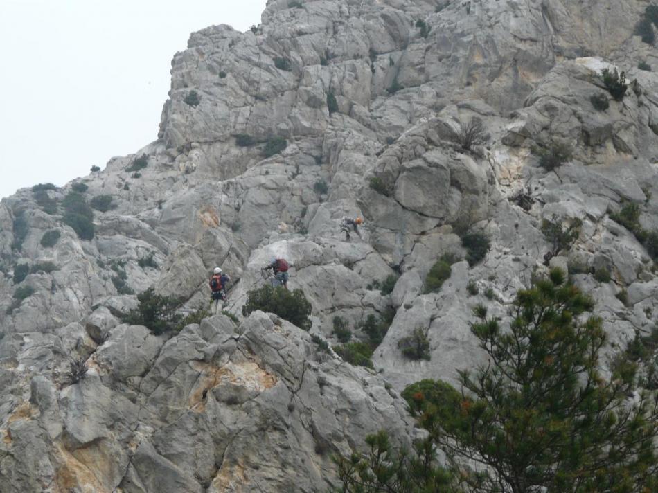 le début de la via ferrata 