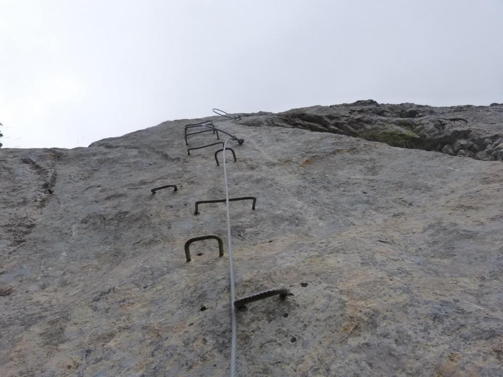 Belle dalle dans la via de  l' aiguillete du Lauzet