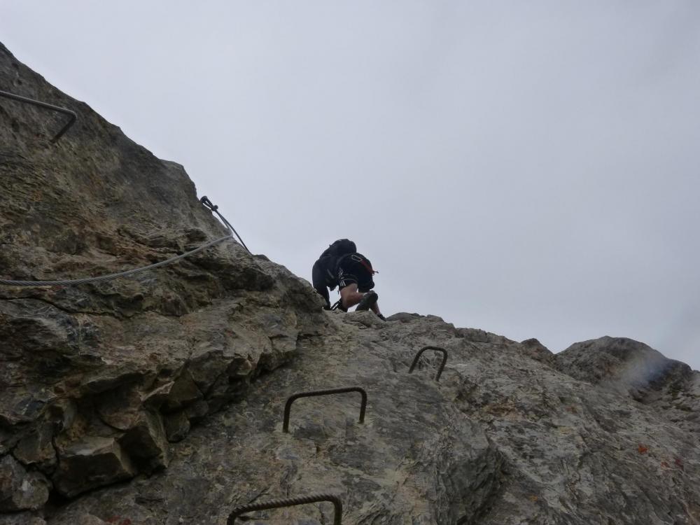 En route vers le sommet de l' aiguillette du lauzet