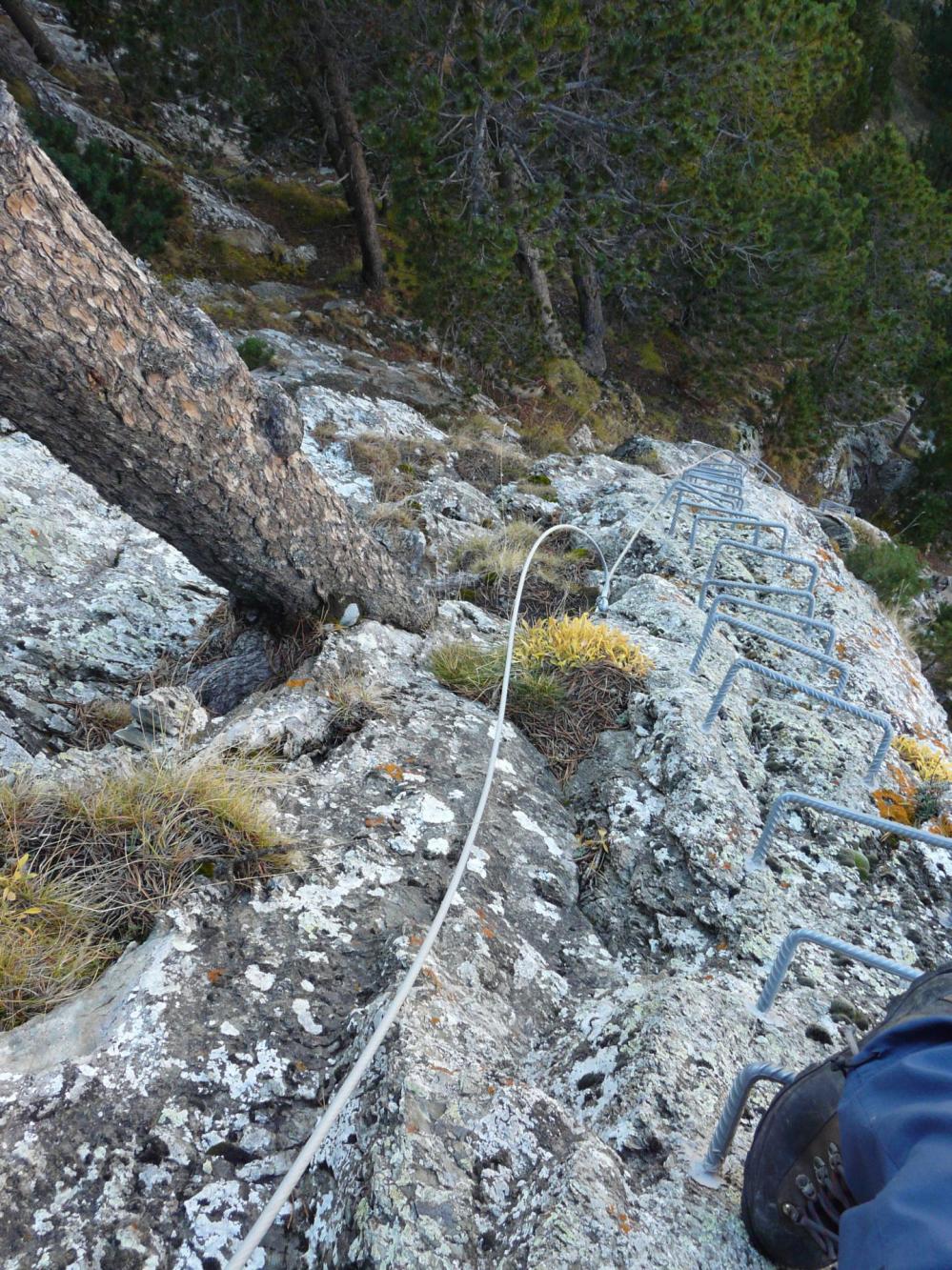 Une belle verticale dans la via du Clot de l' Aspra