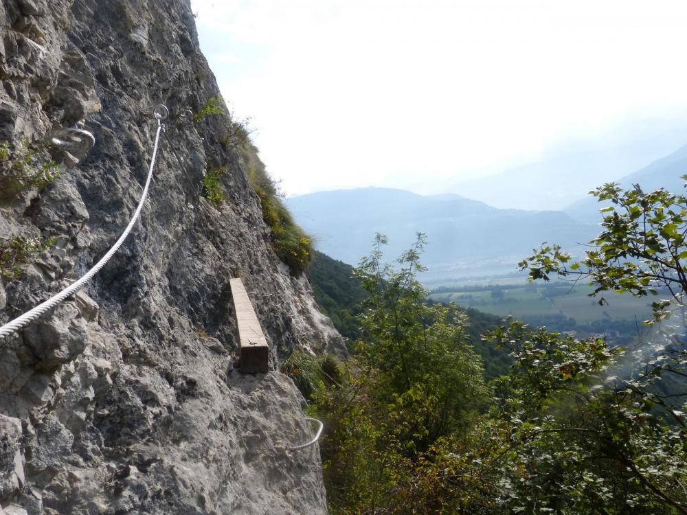 passage d'une poutre et le tracé de la via amorce sa re-descente