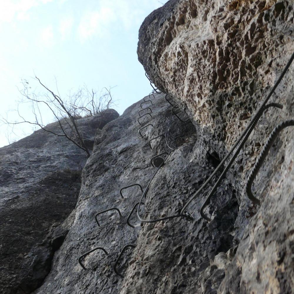 belle verticale au départ de la via de Charquemont