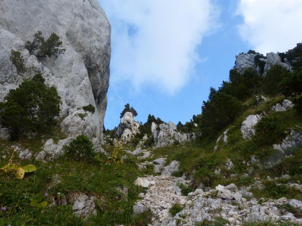 En rétro, ambiance minérale de la descente !