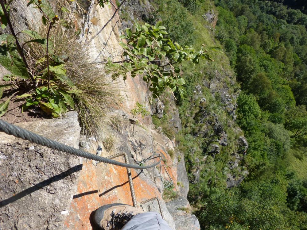 Sans doute dans la dernière verticale de la via ferrata de La Chal