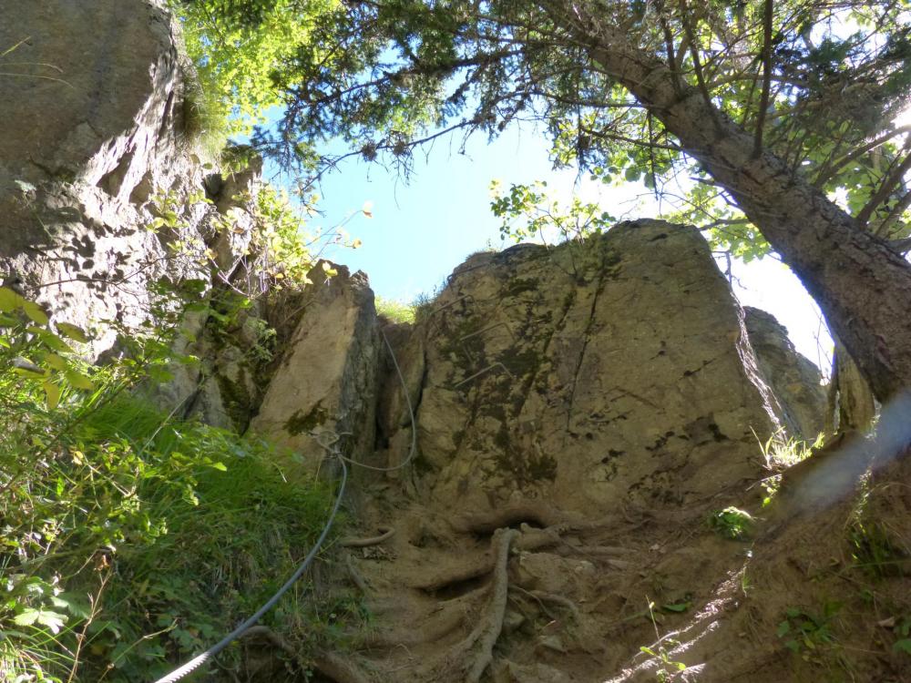 la sortie de la via ferrata de La Chal