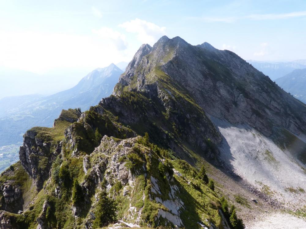 La ligne de crête où aboutit le sentier du Golet de la trouye