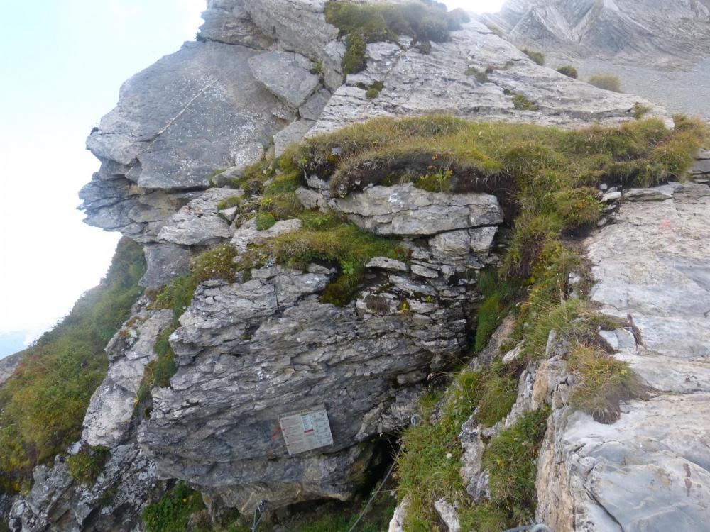 Départ de la vire du pas de l' Ours Départ de la vire du pas de l' Ours