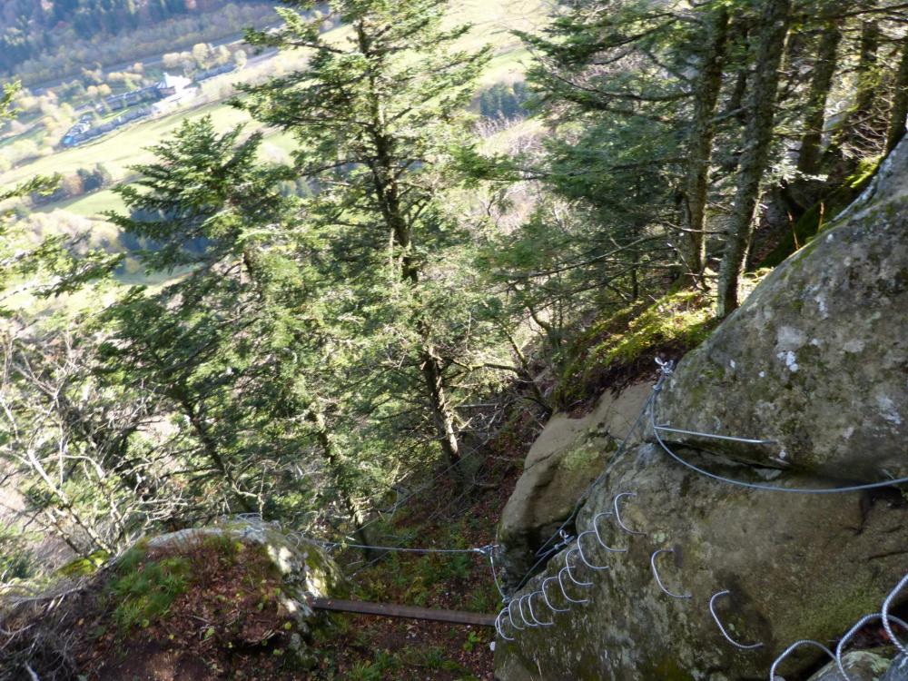 Vue du dessus dans le pilier qui conduit au 