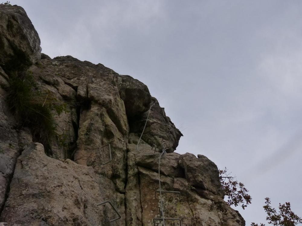 Le sommet de la tour à la via de la Dordogne