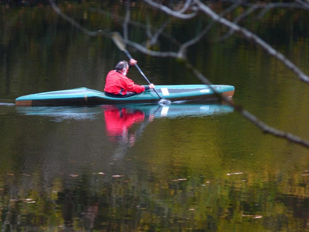 kayakiste en action sur la Dordogne !