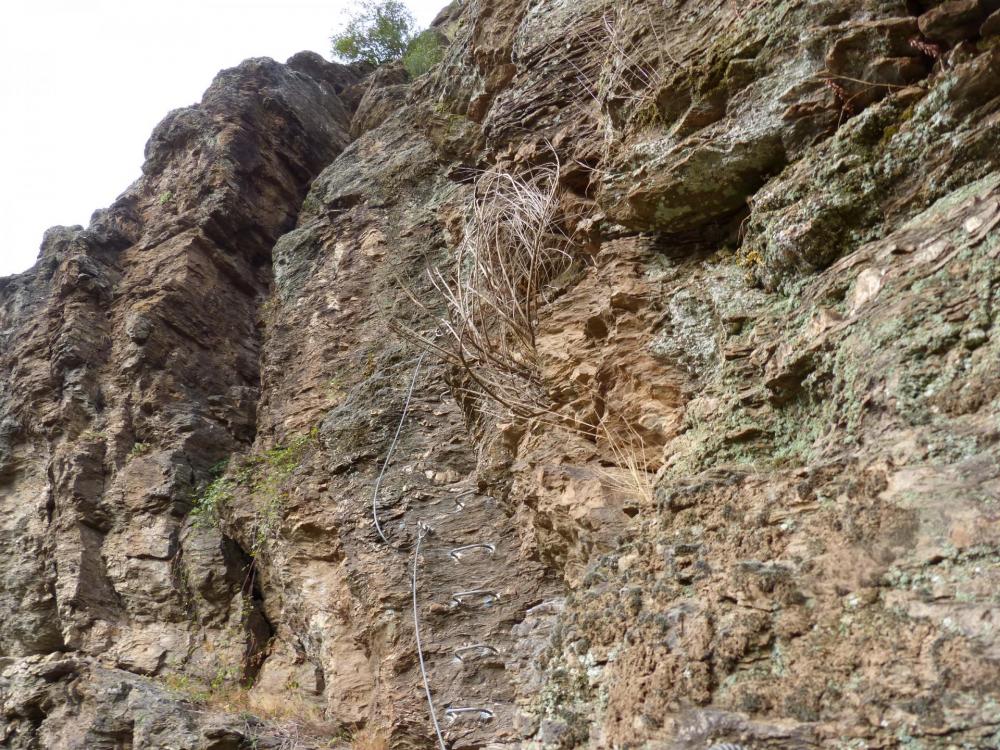 Première partie de la via ferrata du Roc du Gorb