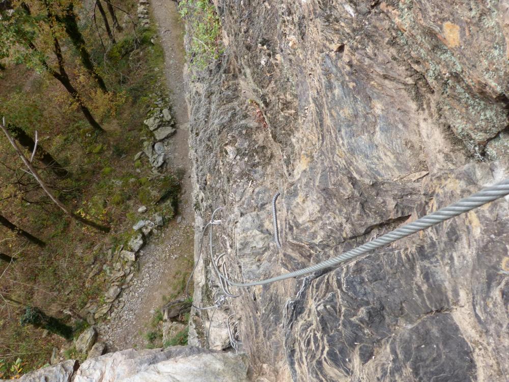Belle première montée dans la via ferrata du Roc du Gorb Belle première montée dans la via ferrata du Roc du Gorb