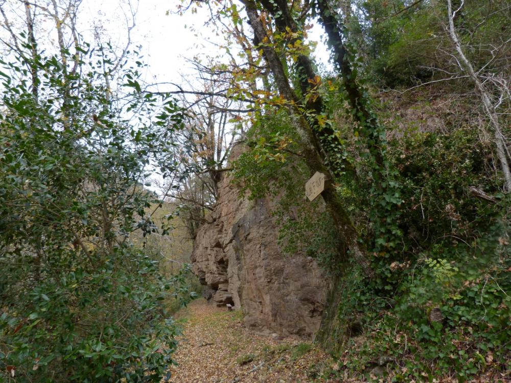 Cheminement vers le départ de la tyrolienne à la via du Gorb Cheminement vers le départ de la tyrolienne à la via du Gorb