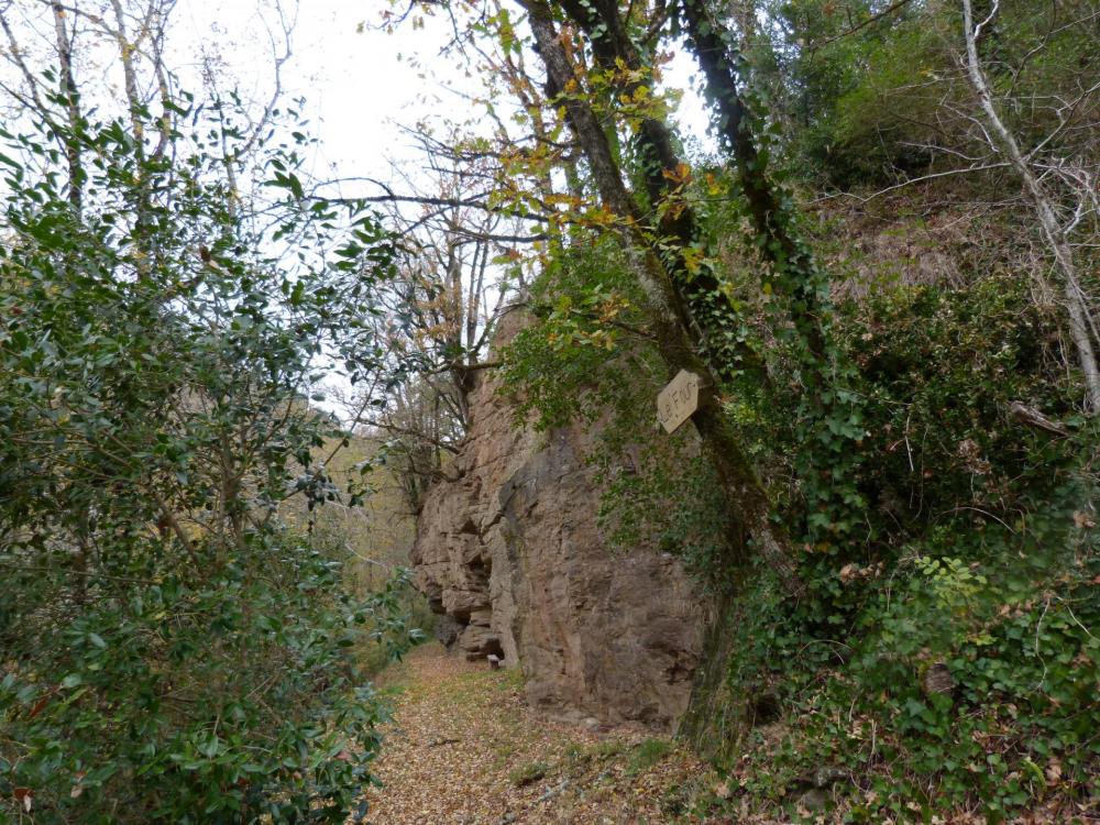 Cheminement vers le départ de la tyrolienne à la via du Gorb