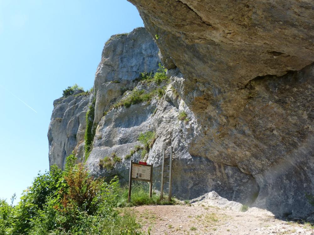 le départ de la via ferrata du Mont à Ornans