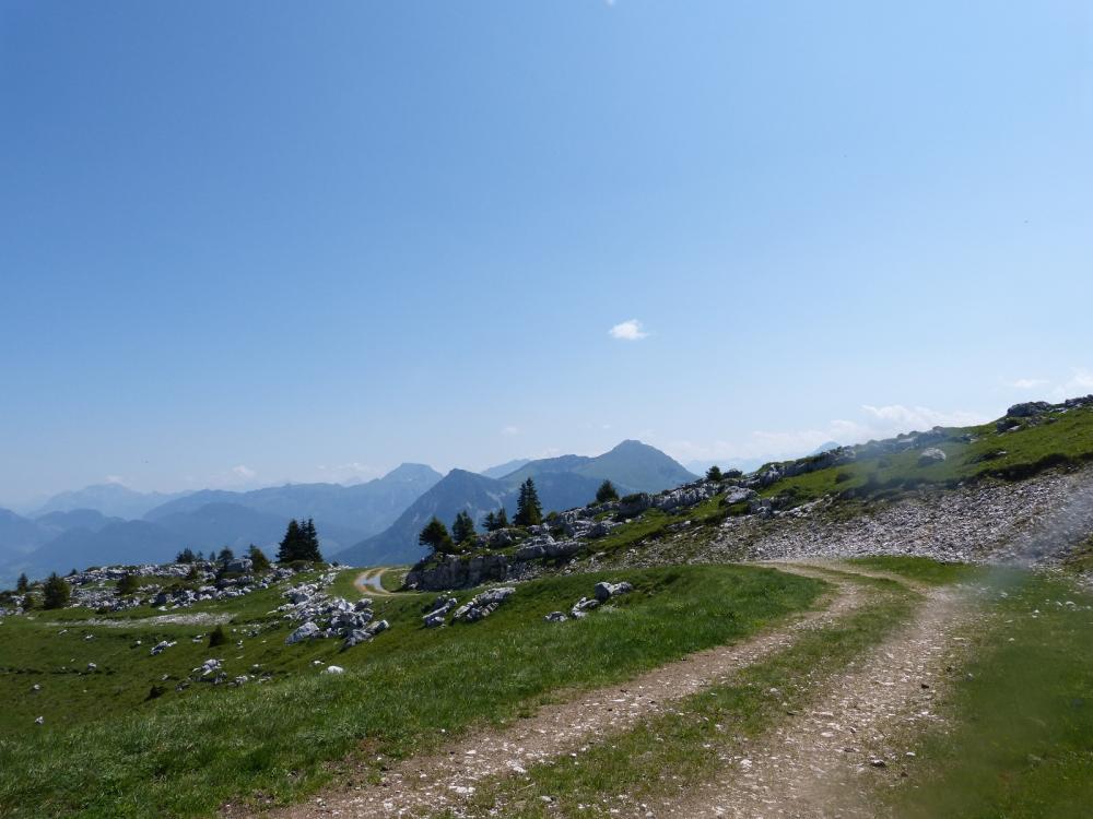 A l' approche du sommet du Margeriaz, belle vue rétro !