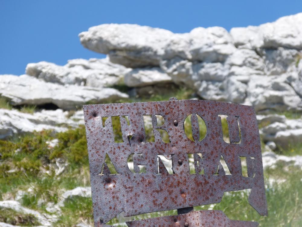 pancarte ouvragée du Golet de l' Agneau