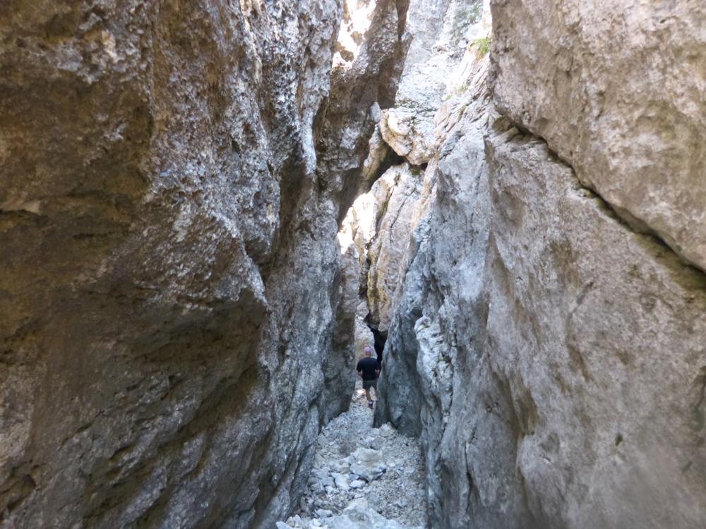 passage étroit du Golet de l' Agneau