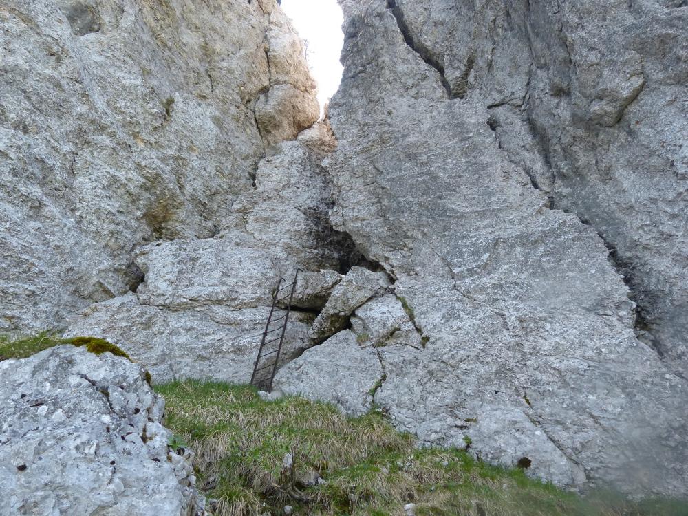 l' échelle de descente au Margeriaz côté Plainpalais