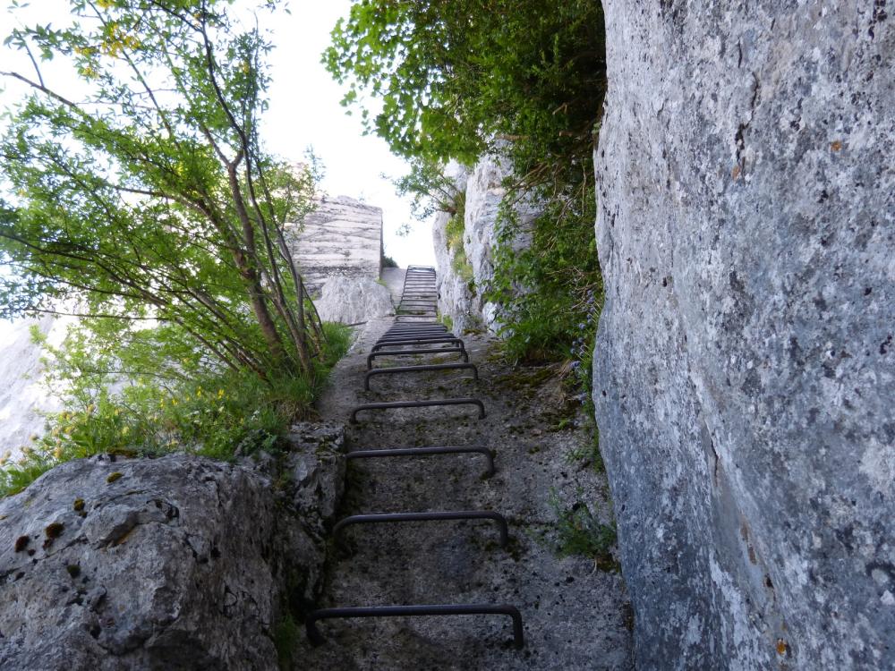 la montée ferrée du Roc de Tormery