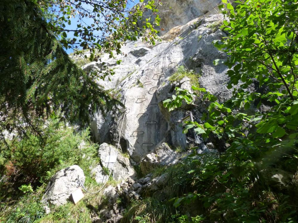 Saix de Miolène, départ de la via ferrata